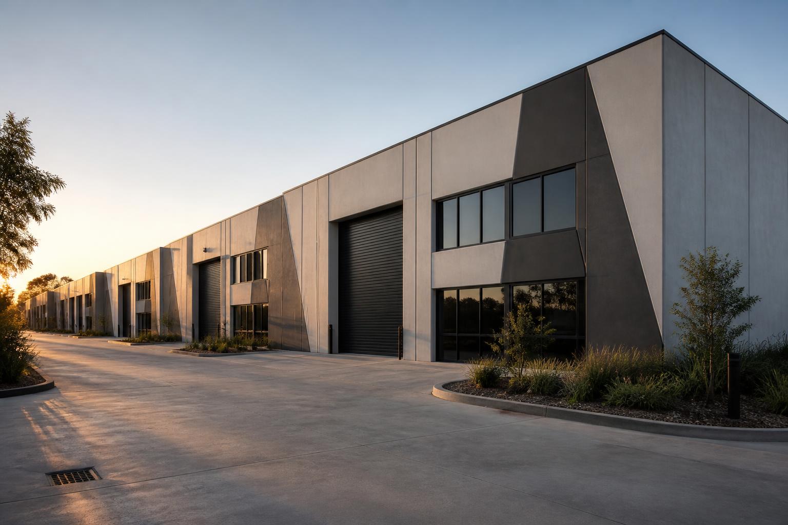 ARBOR22 industrial estate at dusk